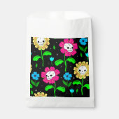 Blume Schwarz Geschenktütchen (Vorderseite)