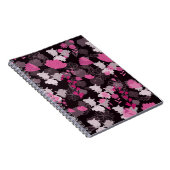 Blume schwarz notizblock (Rechte Seite)