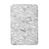 Blume, schwarz und weiß badematte (Vorderseite Vertikal)