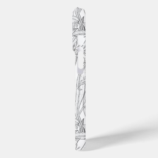 Blume, schwarz und weiß Case-Mate iPhone hülle (Rückseite / Links)