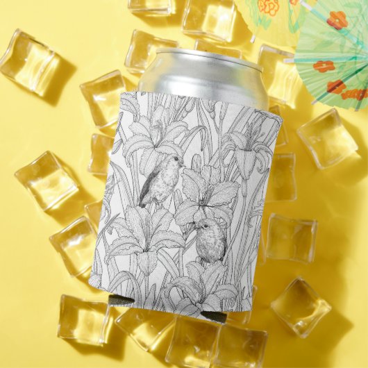 Blume, schwarz und weiß dosenkühler (In Situ Sommer)