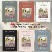 Blume Schwarz und Weiß Save the Date
