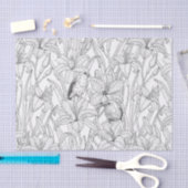 Blume, schwarz und weiß seidenpapier (Handwerk)
