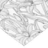 Blume, schwarz und weiß tischdecke (Schrägansicht)