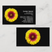 Blume schwarz visitenkarte (Vorne/Hinten)