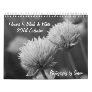 Blume Schwarz-Weiß-Fotografie 2014 Kalender