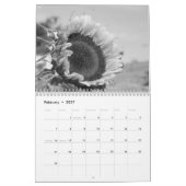 Blume Schwarz-Weiß-Fotografie Kalender (Feb 2027)