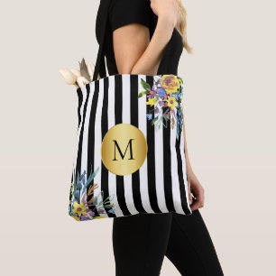 Blume Schwarz-weiß Gold Elegante Hochzeit Party Ge Tasche