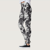 Blume schwarz-weiß leggings (Links)