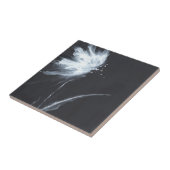 Blume Schwarz-weiß Minimalistisch Fliese (Seite)