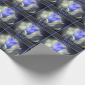 Blume Schwarz-Weiß-Personalisiert Geschenkpapier (Ecke)