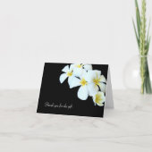 Blume Schwarz-Weiß-Plumeria Danke, Card Dankeskarte (Vorderseite)