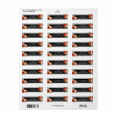 Blume Schwarz-Weiß-Rücksendeadresse (Vorne)