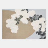 Blume Schwarz, Weiß und Tan Geschenkpapier Set (Vorderseite 2)