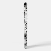 Blume Schwarz-Weiß-Vektor-Blumenmuster Case-Mate iPhone Hülle (Rückseite / Links)