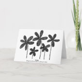 Blume - Schwarzweiß Karte (Rückseite)