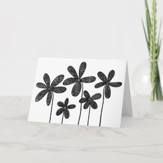 Blume - Schwarzweiß Karte