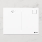 Blume Schwarzweiß Postkarte (Rückseite)