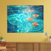 Blume schwimmen im Wasser Leinwanddruck (Insitu (Wohnzimmer))