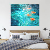 Blume schwimmen im Wasser Leinwanddruck (Insitu (Schlafzimmer))