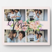 Blume Script-Liebe Mama 4 FotoCollage Fotoplatte (Vorderseite)