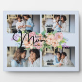 Blume Script-Liebe Mama 4 FotoCollage Fotoplatte (Vorderseite)