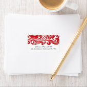 Blume Scroll-Adressetikett Adressaufkleber (Insitu)