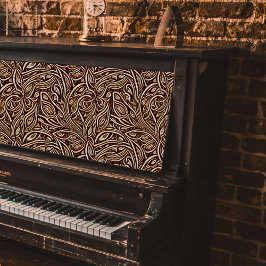 Blume-Scrolls im Holzmuster-Decoupage Seidenpapier