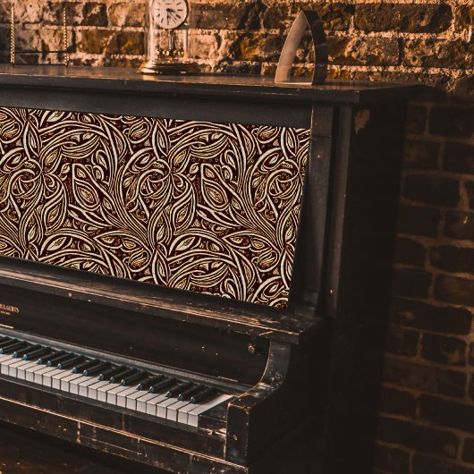 Blume-Scrolls im Holzmuster-Decoupage Seidenpapier