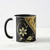 Blume Scrollwork "Klasse" der Abschluss-Tasse Tasse (Links)