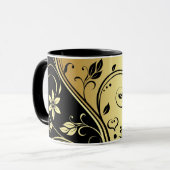 Blume Scrollwork "Klasse" der Abschluss-Tasse Tasse (Vorderseite Links)