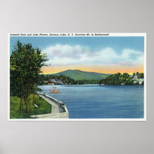 Blume See, Scarface Berg in Entfernung Poster (Vorne)