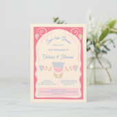 Blume Seed Packet handgezeichnete Hochzeit Einladung (Stehend Vorderseite)