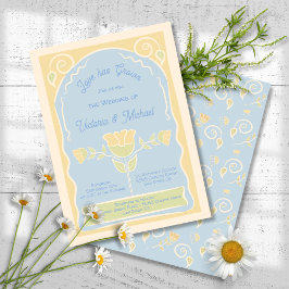 Blume Seed Packet handgezeichnete Hochzeit Einladung