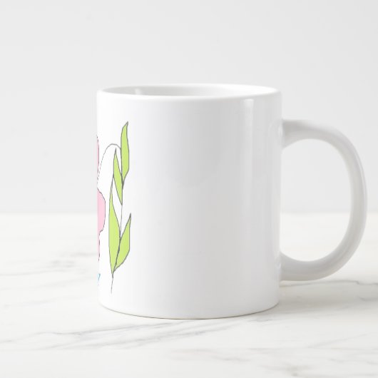 Blume "SEIN GLÜCKLICH" Jumbo-Tasse (Rechts)