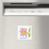 Blume "SEIN GLÜCKLICH" Magnet (In Situ (Geschirrspüler))