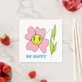 Blume "SEIN GLÜCKLICH" Serviette (Beispiel)