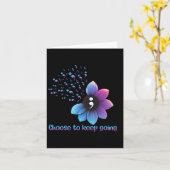 Blume Selbstmordverhütung Bewusstsein für Behalt Karte (Gelbe Blume)