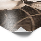 Blume Sepia Schwarzer Hintergrund Blumenbeete Fotodruck (Ecke)