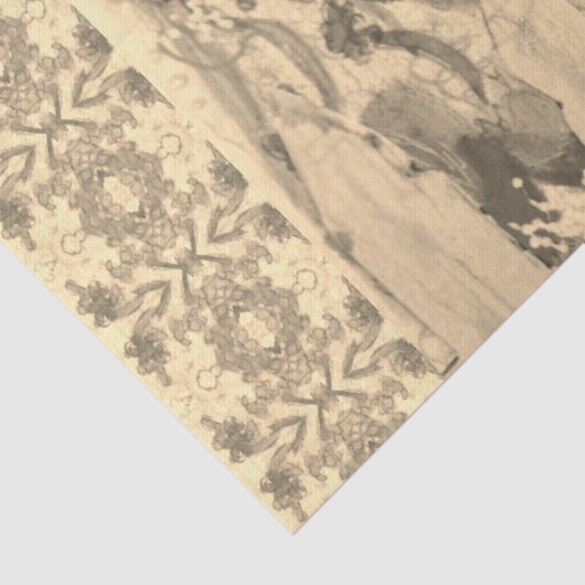 Blume Sepia Seidenpapier (Detail)