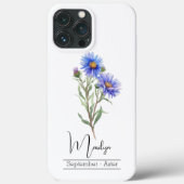 Blume September Aster Case-Mate iPhone Hülle (Rückseite)