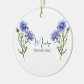 Blume September Aster Keramik Ornament (Links)