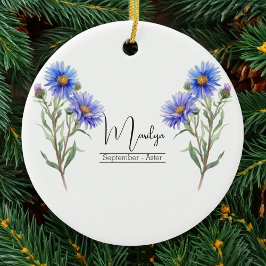 Blume September Aster Keramik Ornament