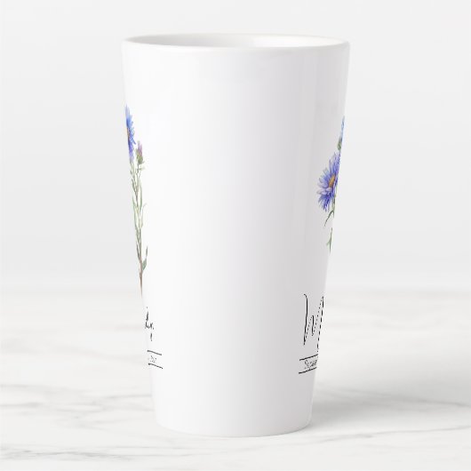 Blume September Aster Milchtasse (Vorderseite)