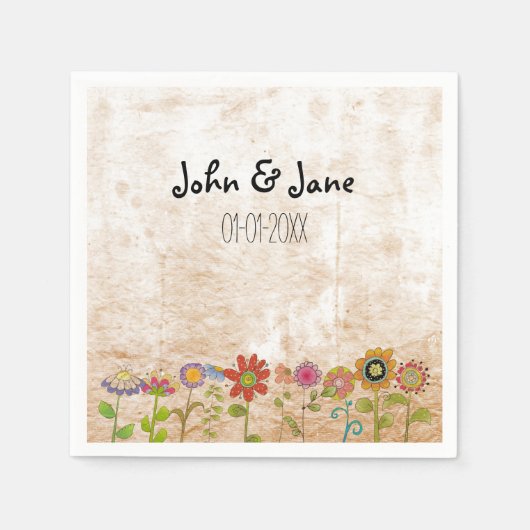 Blume Serviette (Vorderseite)