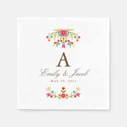 Blume Serviette (Vorderseite)