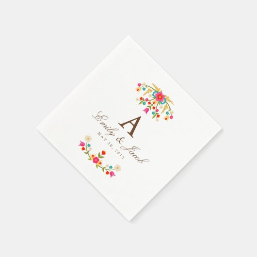 Blume Serviette (Ecke)