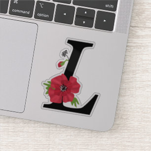 Blume Set, Monogramm L, Buchstabe L, Blume, Monogr Aufkleber