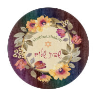 Blume Shabbat Shalom Glaswand