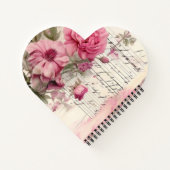 Blume-Shabby Chic in Aquarellfarbe Notizblock (Rückseite)